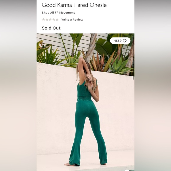 NWOT- Free People MVMT The Class- Good Karma Flare Onesie- Army Green- XL Tall - Picture 10 of 14